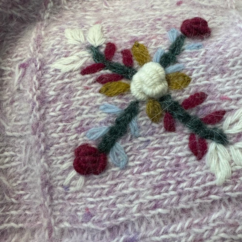Brand New Angora & Wool Sweater with Embroidery - Picture 15 of 15